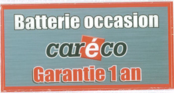 Etiquettes Batterie Caréco garantie 1 ans